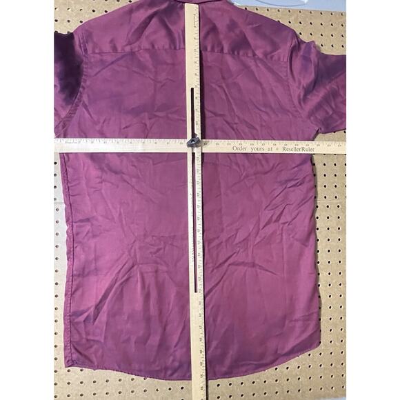 ETON Contemporary LS Button Up Shirt Euro Geometric Deep Red Size 42/Large Men - Picture 6 of 9